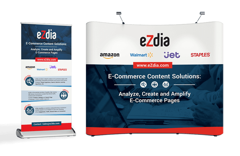 eZdia conference booth and popup banner stand mockups