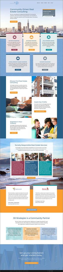 3D Strategies homepage refresh design