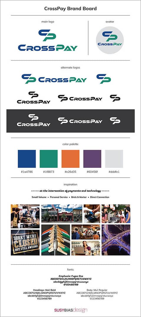 CrossPay brand board